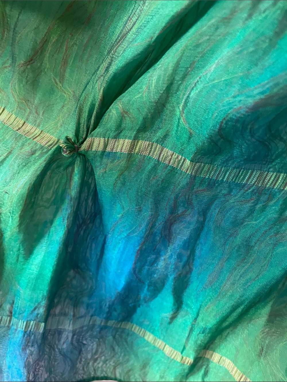 VTG HANDMADE SILK SCARF - Picture 9 of 13
